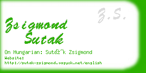 zsigmond sutak business card